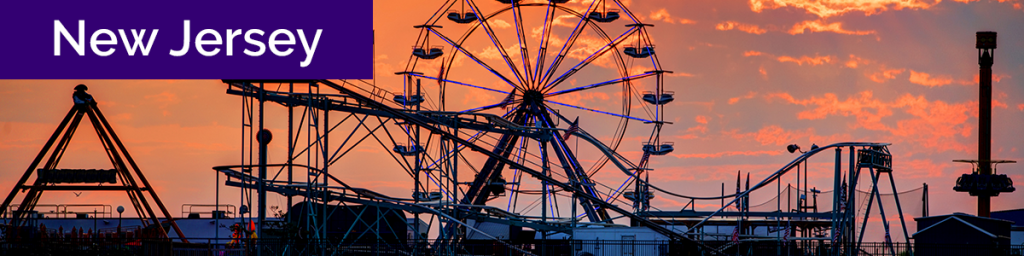 Photo of amusement park on boardwalk in New Jersey